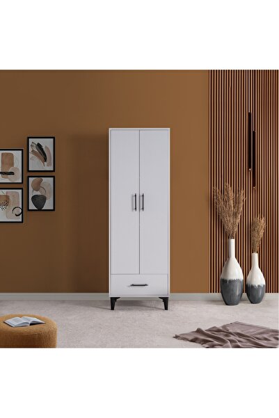 HERMOBİ ALASKA 2 KAPILI ÇEKMECELİ/ASKILIKLI DOLAP