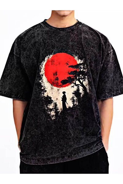bellanova Unisex πολύχρωμο μπλουζάκι με στάμπα Oversize Streetwear Άνετη εφαρ...