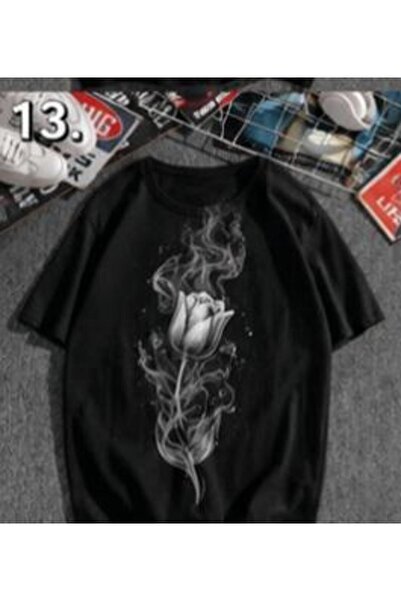 classy moda Unisex πολύχρωμο μπλουζάκι με στάμπα Oversize Streetwear Άνετη εφ...