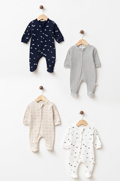 yukobaby bebeğiniz için en doğalı Bebek 4'lü Nordic Dreams Fermuarlı %100 Pam...