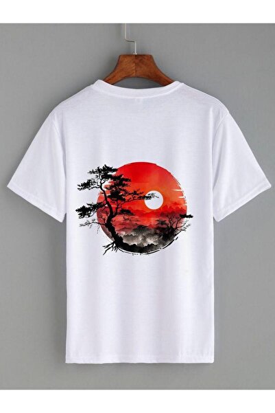 bellanova Unisex πολύχρωμο μπλουζάκι με στάμπα Oversize Streetwear Άνετη εφαρ...