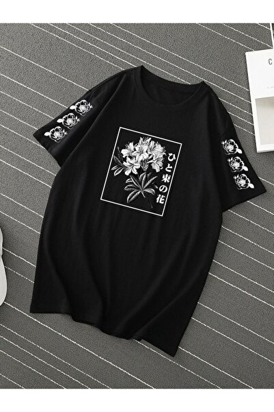 bellanova Unisex πολύχρωμο μπλουζάκι με στάμπα Oversize Streetwear Άνετη εφαρ...