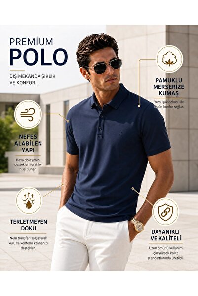 LUXIC CORE Men's Premium Polo Collar Regular Casual T-Shirt
