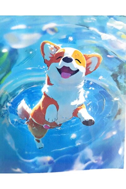LİVA CRAFT Art & Craft Diamond Mosaic Painting, 30X40 Floating Dog Bead Gluin...