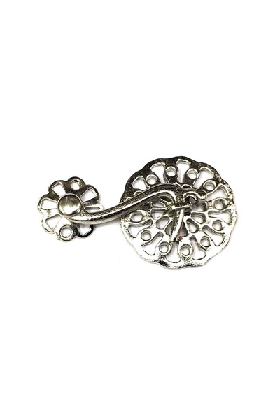 Marsilyan Nickel 50 Pieces Zamak Latch Lock 56X33 mm - Round, Interlocking Fu...