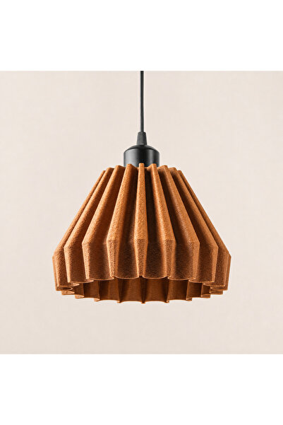 Lumikraft Vela | Pileli Konik Sarkıt Lamba – Terracotta