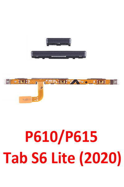Choice كابل مرن رمادي اللون لجهاز تاب S6 لايت P610 P615، زر الطاقة الخارجي لل...