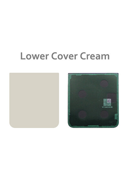 choice2 Lower Cream For Z Flip5 SM-F7310 F731B F731U/N Back Cover Glass Repla...