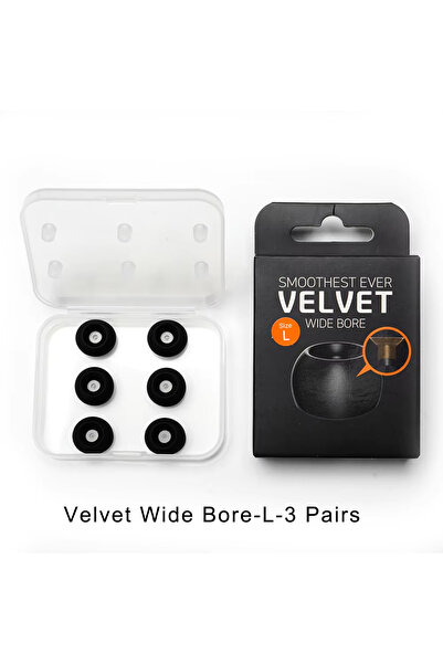 Choice3 L-3 Pairs ELOIT DIVINUS Velvet Wide Bore Silicone Earphone Eartips Fo...
