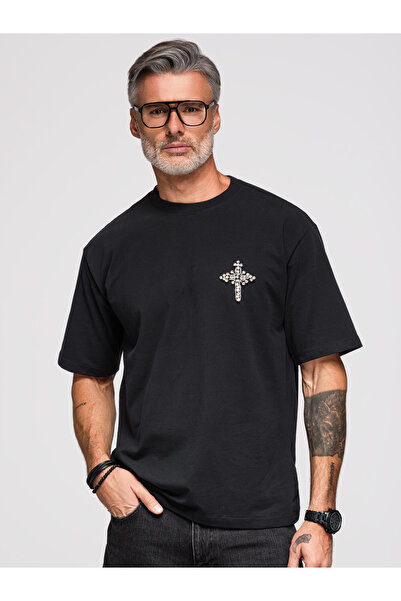 OMBRE Ανδρικό T-shirt, Χαλαρή εφαρμογή, Στρογγυλή λαιμόκοψη OM-TSCT-0276