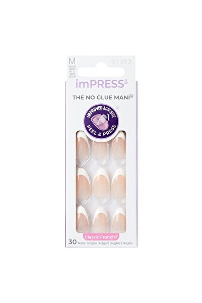 Kiss Impress Nails Everlasting- Classic French Medium Ifc03C