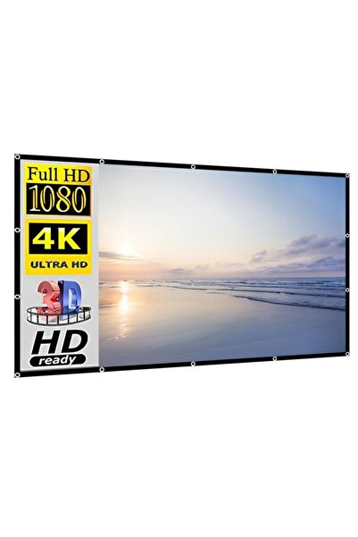 Generic Portable Foldable 100 Inch Projection Screen 16:9 Movie Screen 2.21 ×...