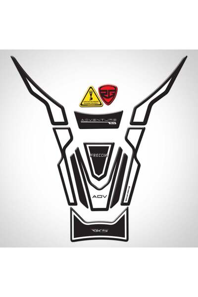 Redline Grafik RKS Freccia Uyumlu Siyah Beyaz Tank Pad