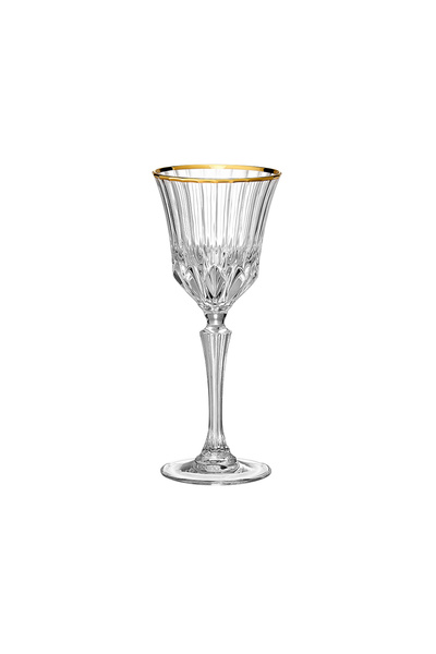 RCR Ποτήρι Λικέρ από Κρύσταλλο Adagio Gold με Πόδι 8cl, Σετ 6 τεμαχίων