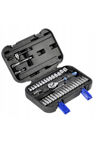 GEKO Set de chei tubulare 1/4'' 38 piese