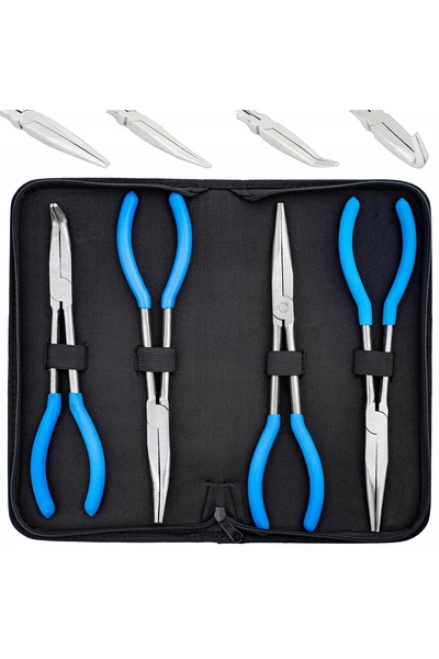 Gekoahşap Set de chei tubulare lungi, extinse, 280mm, CrV, 4 bucăți