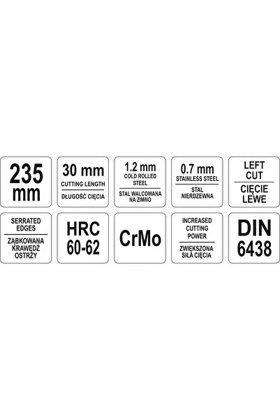 NO BRAND Foarfecă manuală pentru tablă Yato Yt-1915 0 1.2mm