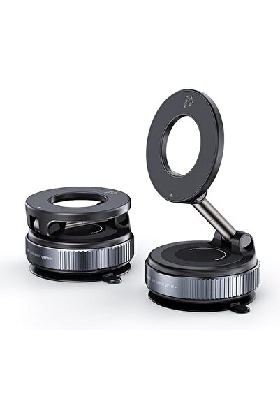 Generic 360° Rotate Vacuum Suction Phone Holder – Zinc Alloy Magnetic Car Mou...