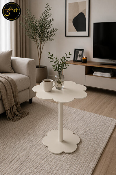 3Art Metal Dekorasyon Tic.Ltd.Şti Yan Sehpa – Modern Çiçek Sehpa - Salon, Yat...