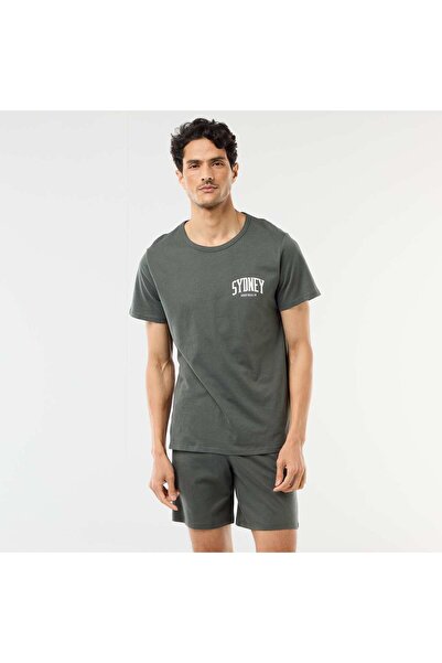 KIABI Short pajama set t-shirt + shorts - 2 pieces GREEN