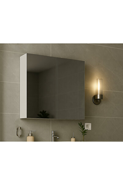 Tasarım DMZ Home Concept Tamamı MDF, 77x60x15 cm Aynalı Banyo Dolabı | Raflı ...