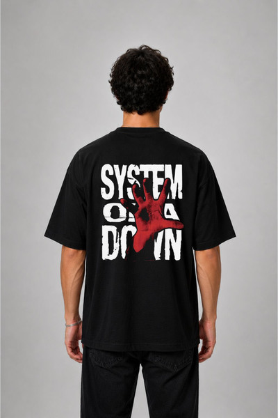 cesita System of a down Music Band Printed Cotton Black T-Shirt T-Shirt