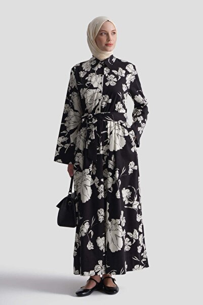 Armine Rochie cu curea cu model neagra