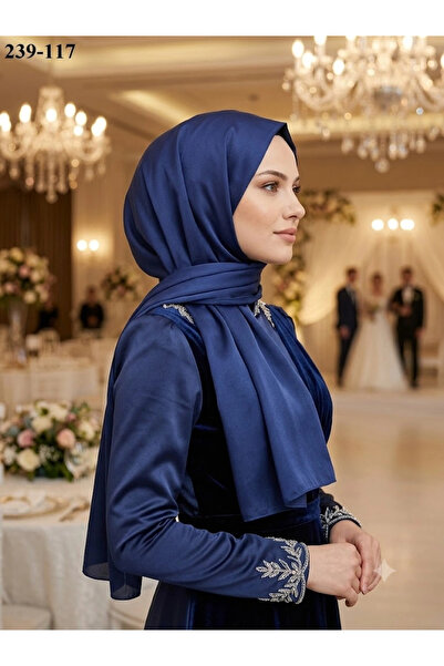 akyüz JanJan Abiye Şal (Lacivert) 239-117