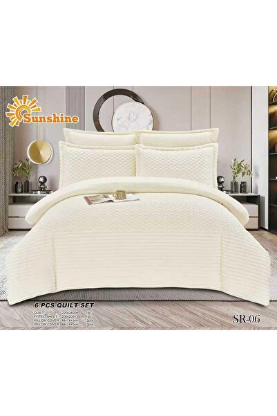 BIET ALMAFROSHAT 6-Piece Quilt Set with a Luxurious Duvet Cover