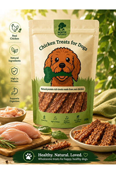 north naturals Chicken Strips Dog Treats - High Protein Dog Snack - Healthy G...