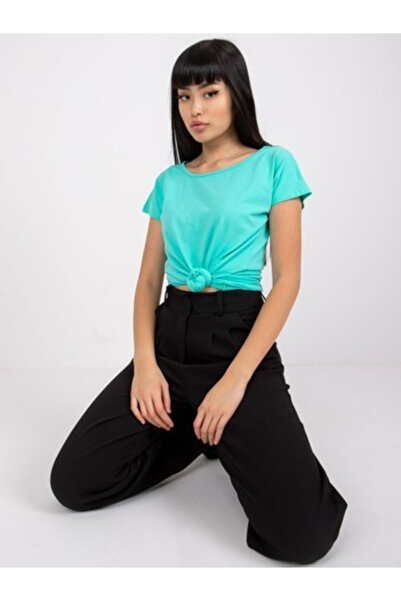 Basic Feel Good Tricou Dama Mini, Decolteu barcuta, BASIC FEEL GOOD, Turcoaz ...