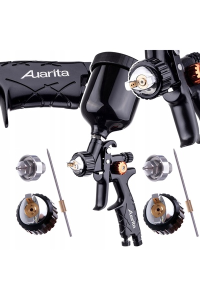 AUARİTA Pistol de vopsit MINI LION 2 Light 1,0+0,8+1,2 HVLP pentru reparații