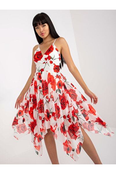 Italy Moda Rochie Dama, ITALY MODA, Poliester, Rochie asimetrica, Rosu, model...