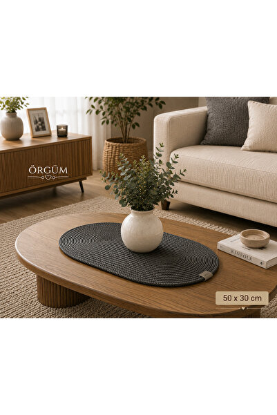 ÖRGÜM Husă pentru măsuță de cafea cu aspect de răchită, 50x30 cm