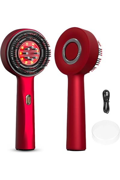 PopZa 2-in-1 Electric Scalp Massage Comb with Hair Oil Dispenser