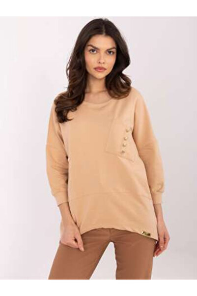 CALİMERA Bluza Dama Maneca 3/4, Decolteu rotund, Calimera, Camel Model CLM-BZ...