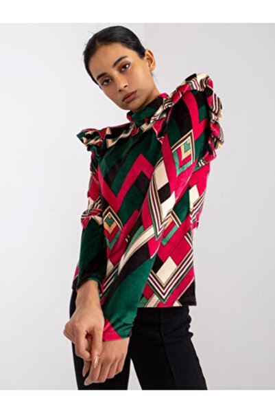 Italy Moda Bluza Dama, ITALY MODA, Poliester, Maneca lunga, Verde inchis, mod...