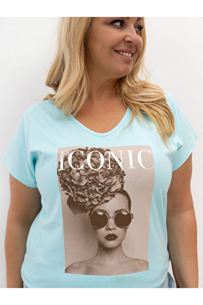 Relevance Tricou Dama, RELEVANCE, Bumbac, Maneca scurta, Menta, model RV-TS-A...