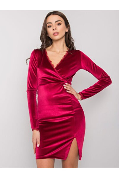 rue parıs Rochie Dama, RUE PARIS, Viscoza, Maneca lunga, Bordo, model RV-SK-7...