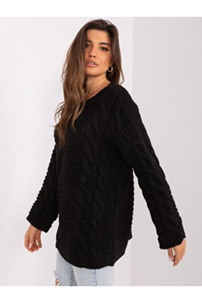 BADU Pulover Dama, BADU, Acril, Maneca lunga, Negru, model BA-SW-8047.92P