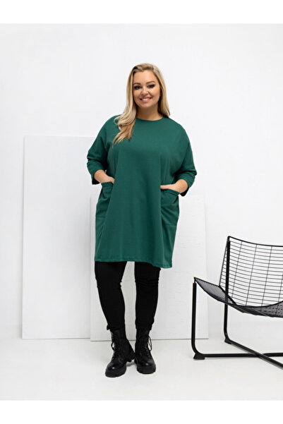 Relevance Women's Blouse, RELEVANCE, Cotton, 3/4 Sleeve, Dark Green, model RV...