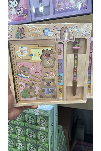 HEPBİMODA Capibara Kalem Seti Capybara Kalem Defter Okul Öncesi Seti