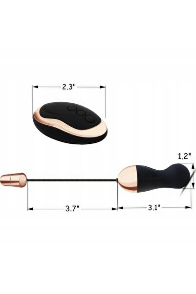 Lelex Vibrator cu telecomandă, 10 moduri, din silicon, negru, USB, stimulator