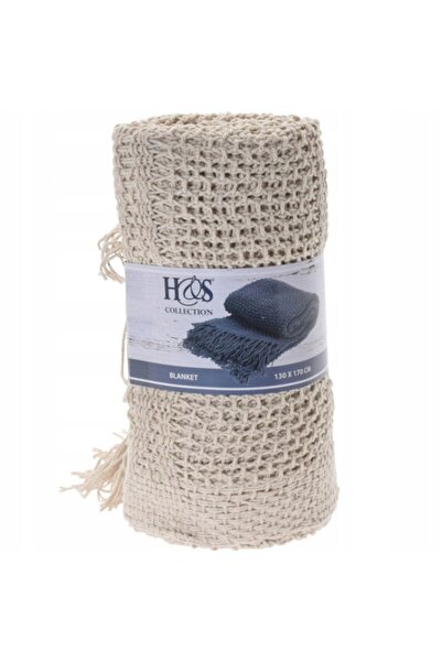 Home Styling Collection Pătură din bumbac pentru living și dormitor, cu franj...