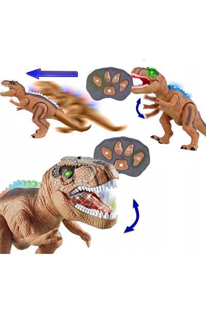 Stator Dinozaur Robot Telecomandat Mare, care răcnește, merge și luminează, T...