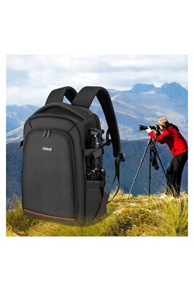 PULUZ Rucsac fotografic impermeabil negru pentru aparat foto și obiective DSLR