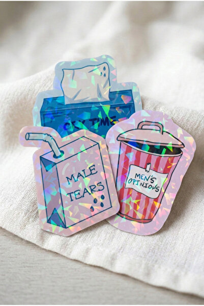 Plumie Hologramlı Laminasyonlu Funny Sticker Seti 3’lü