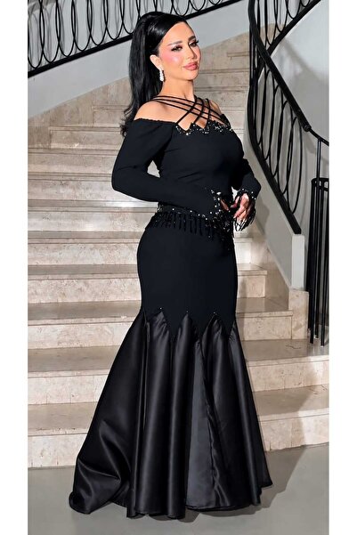 Heidi Black embroidered evening dress