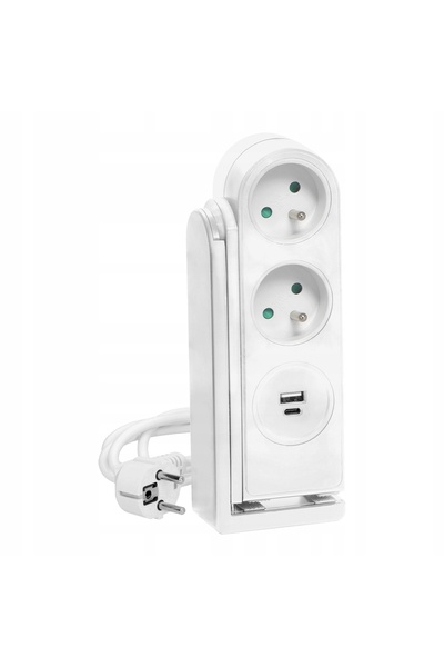 Orno Prelungitor cu priză pentru birou 2x230V USB-C