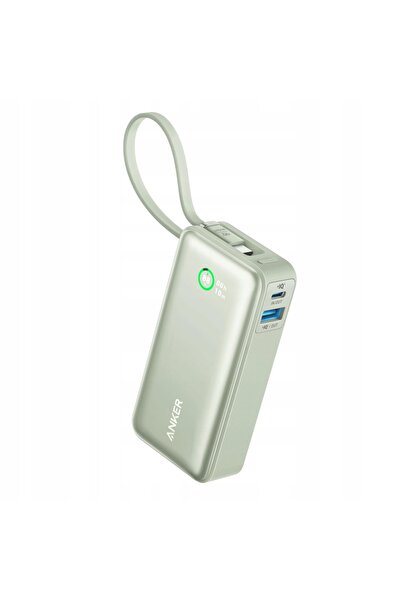 Anker Powerbank Nano 30W 10000 mAh cu cablu USB-C PD încorporat, Afișaj